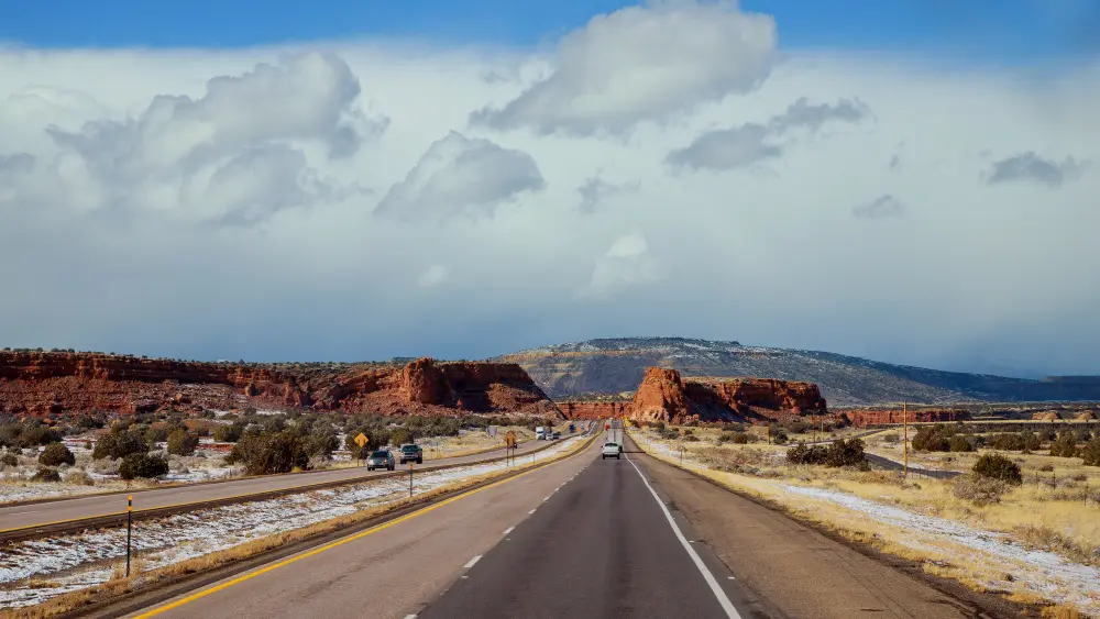 Highway on the mountain of new mexico