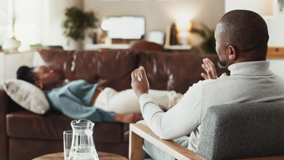Compassionate psychiatric provider consulting with a patient near Irving, Texas