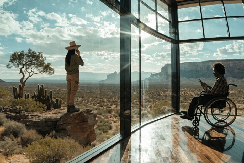 Telehealth Psychiatry — editorial photograph, wide landscape composition